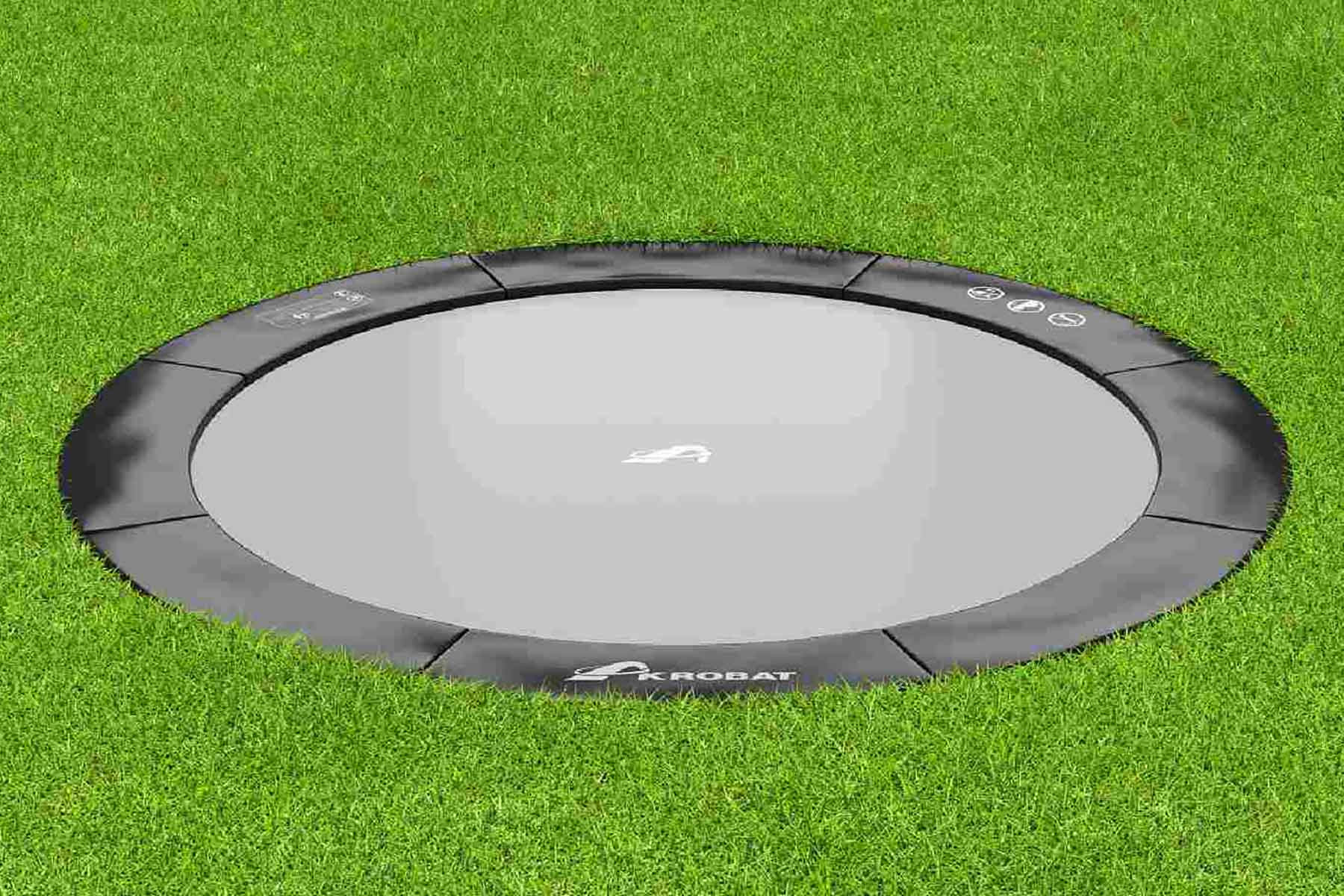 Akrobat Trampoline Primus - Flat to the Ground - 365 cm - Rond - Zwart