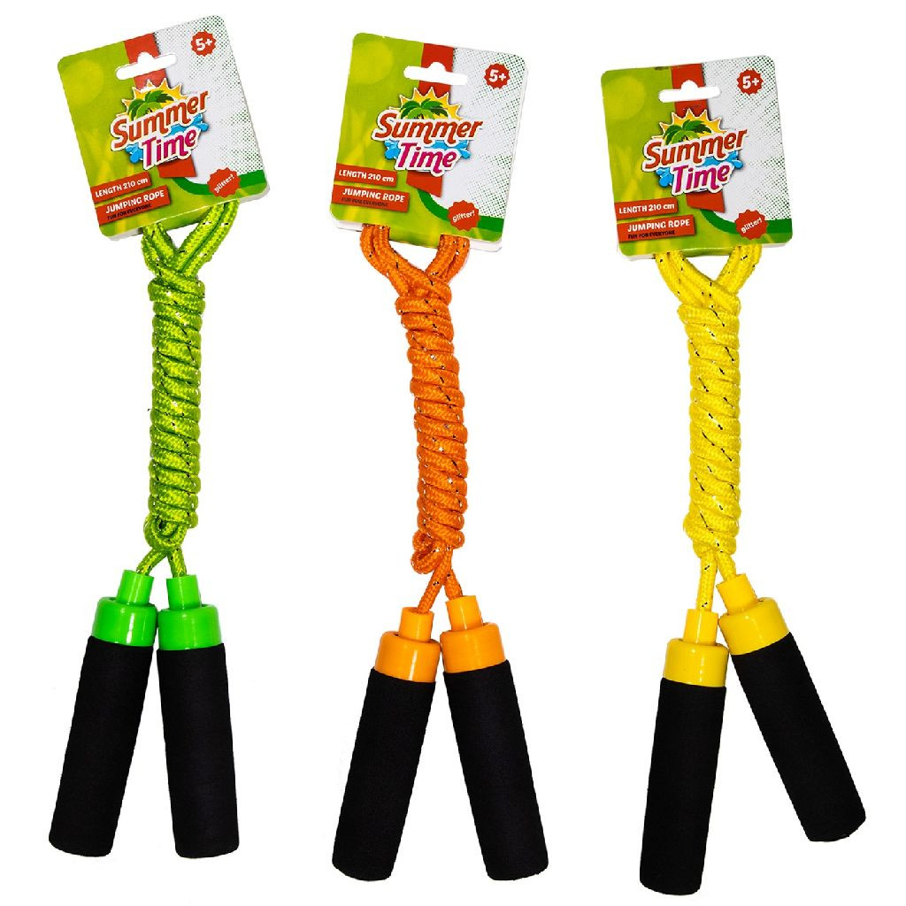 Summertime Springtouw met Glitter - 210 cm  - Prijs per Stuk