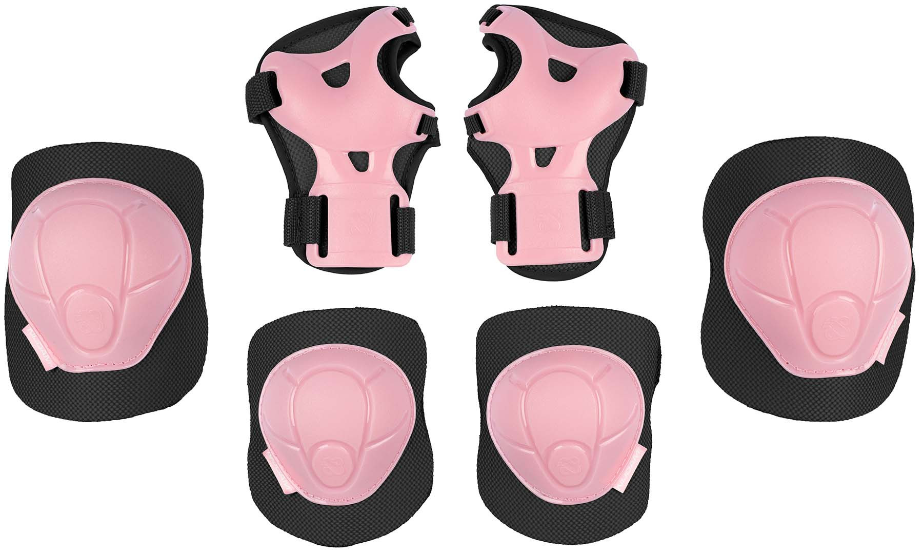 Nijdam Skate Beschermset Kinderen - Black Rose - Maat S - Zwart Roze