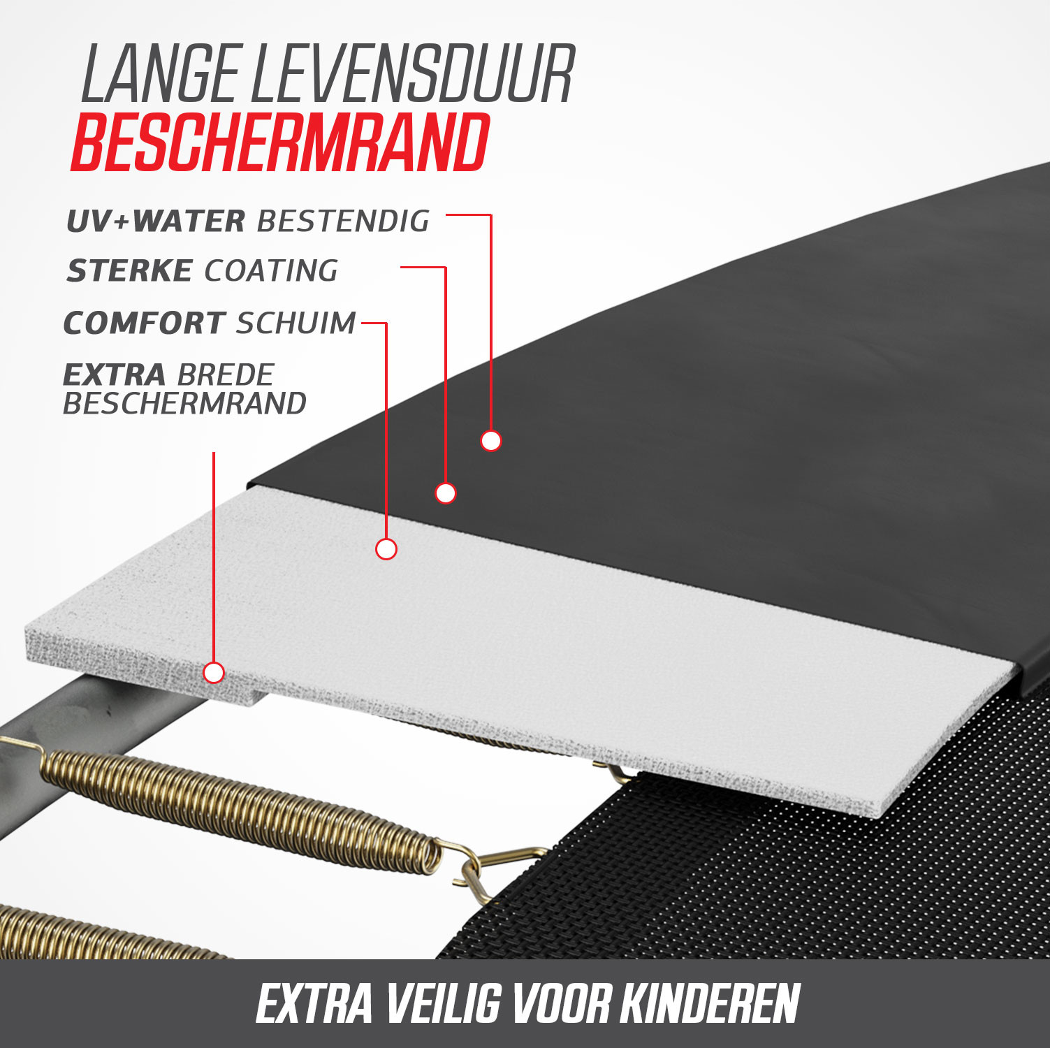 BERG Trampoline Favorit met Veiligheidsnet - Safety Net Comfort - InGround - 430 cm - Zwart