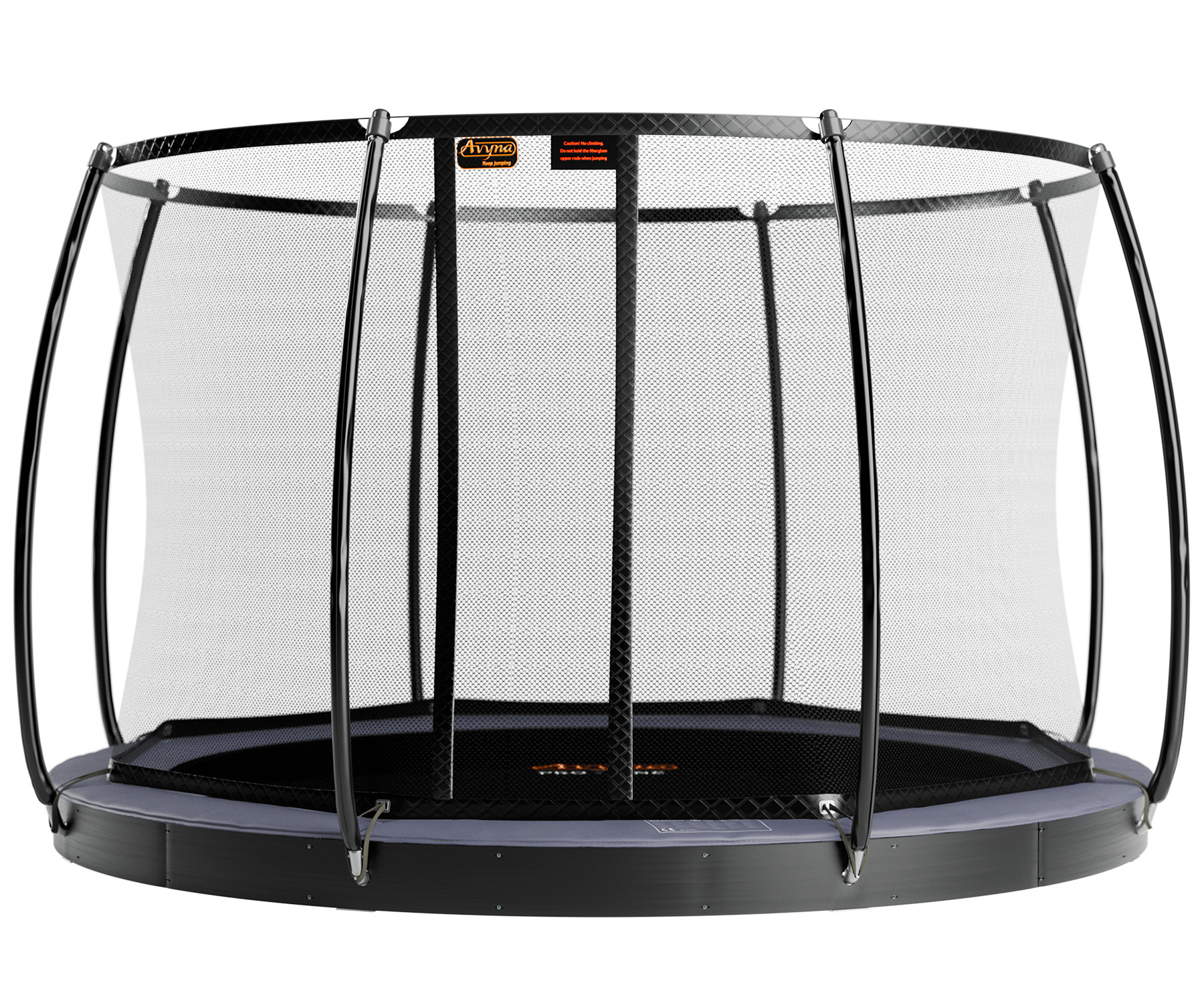 Avyna Trampoline Pro-Line - FlatLevel - met Veiligheidsnet - ø 365 cm (12ft) - Grijs