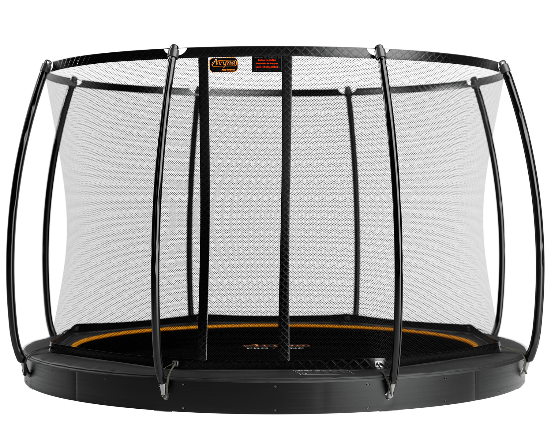 Avyna Trampoline Pro-Line - FlatLevel - met Veiligheidsnet - ø 430 cm (14ft) - Zwart