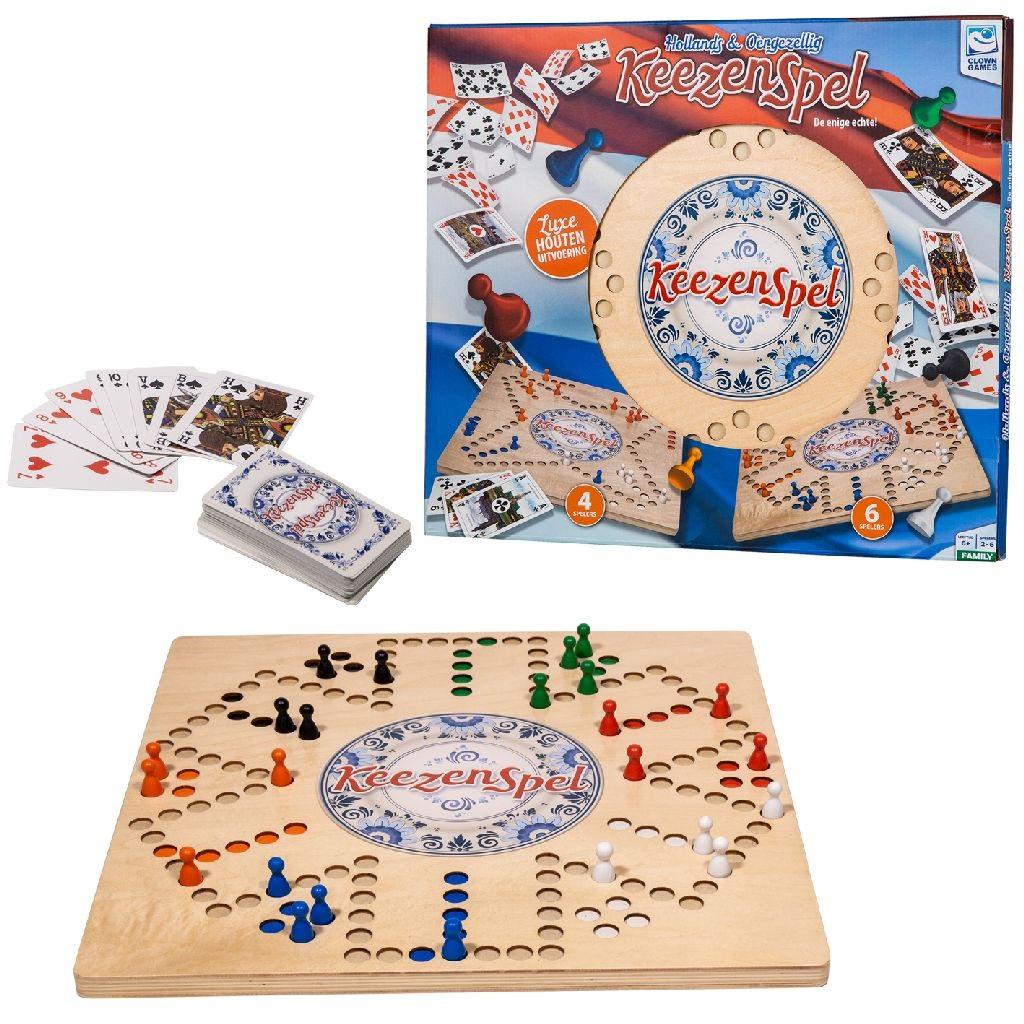 Clown Games - Keezenspel Deluxe - Bordspel - Dubbelzijdig - Hout