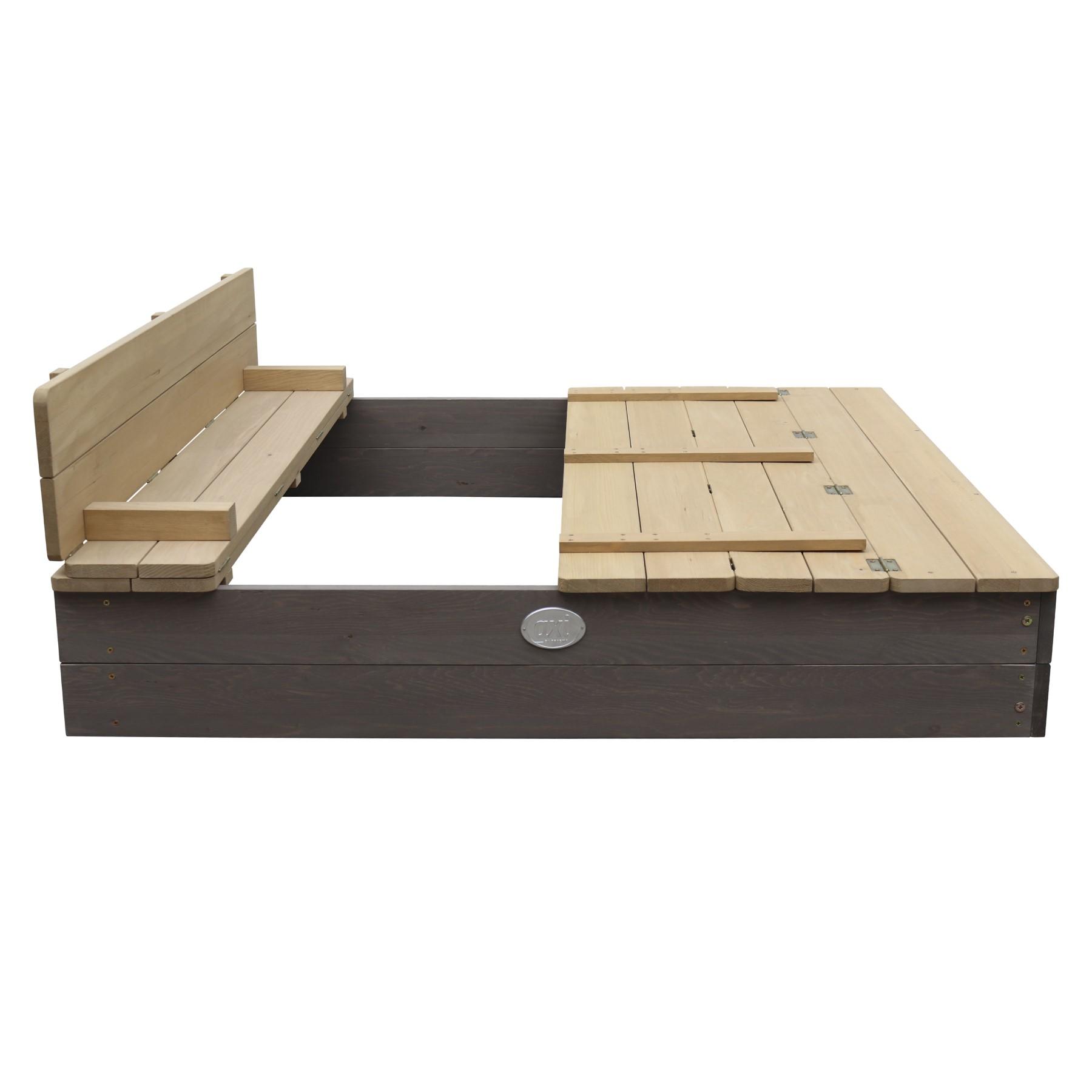 AXI Ella Zandbak XL (extra groot)  - Antraciet / Grijs / Bruin - Limited Edition  120 x 120 cm met bankjes