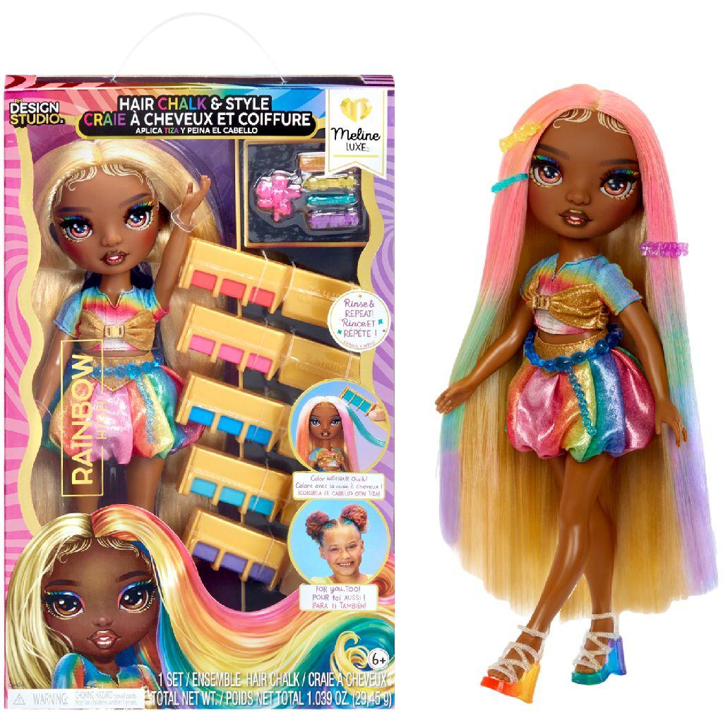 Rainbow High Modepop met Haarkrijt - Meline Goud