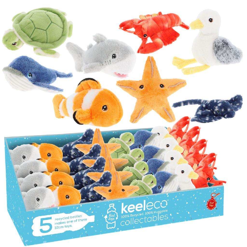 Keel Toys Knuffel Pluche Sealife Collectables 12cm 8ass