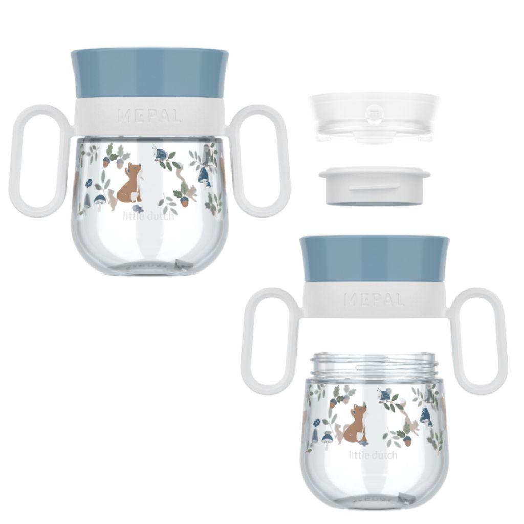 Mepal Mio 360° drinkbeker Blauw Little Dutch - 200 ml - Makkelijk vast te houden - Kinderservies - Fairy Garden