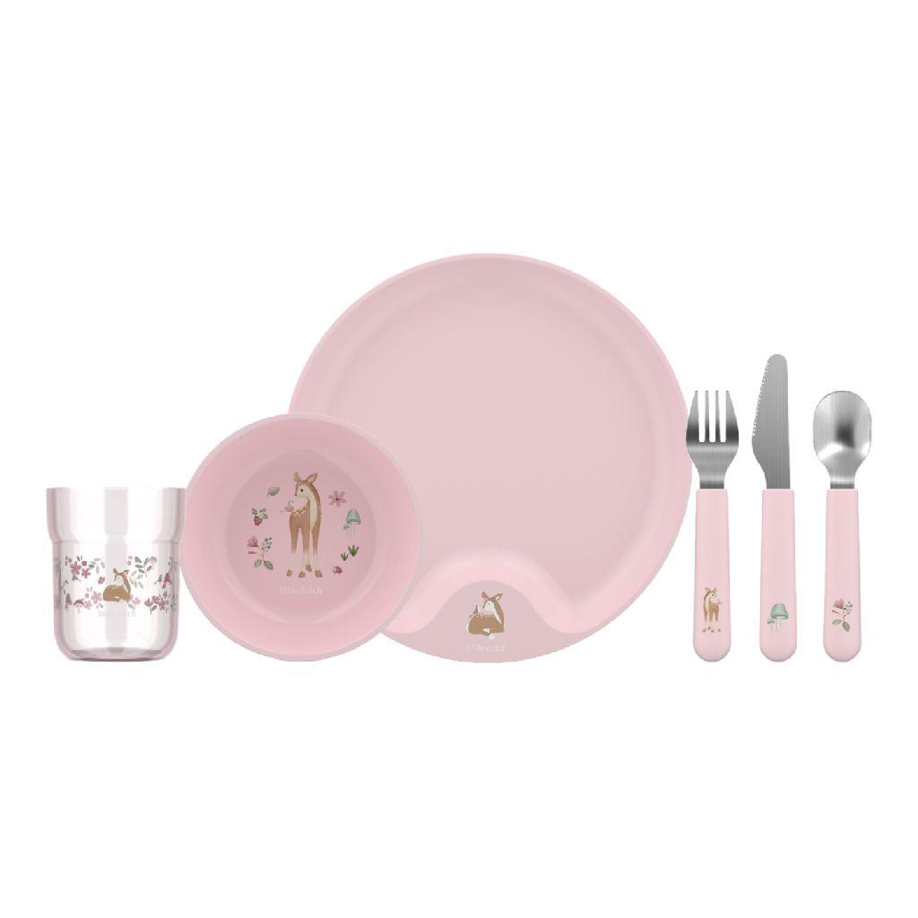 De Mepal Little Dutch Fairy Garden Servies 6dlg kinderserviesset Roze