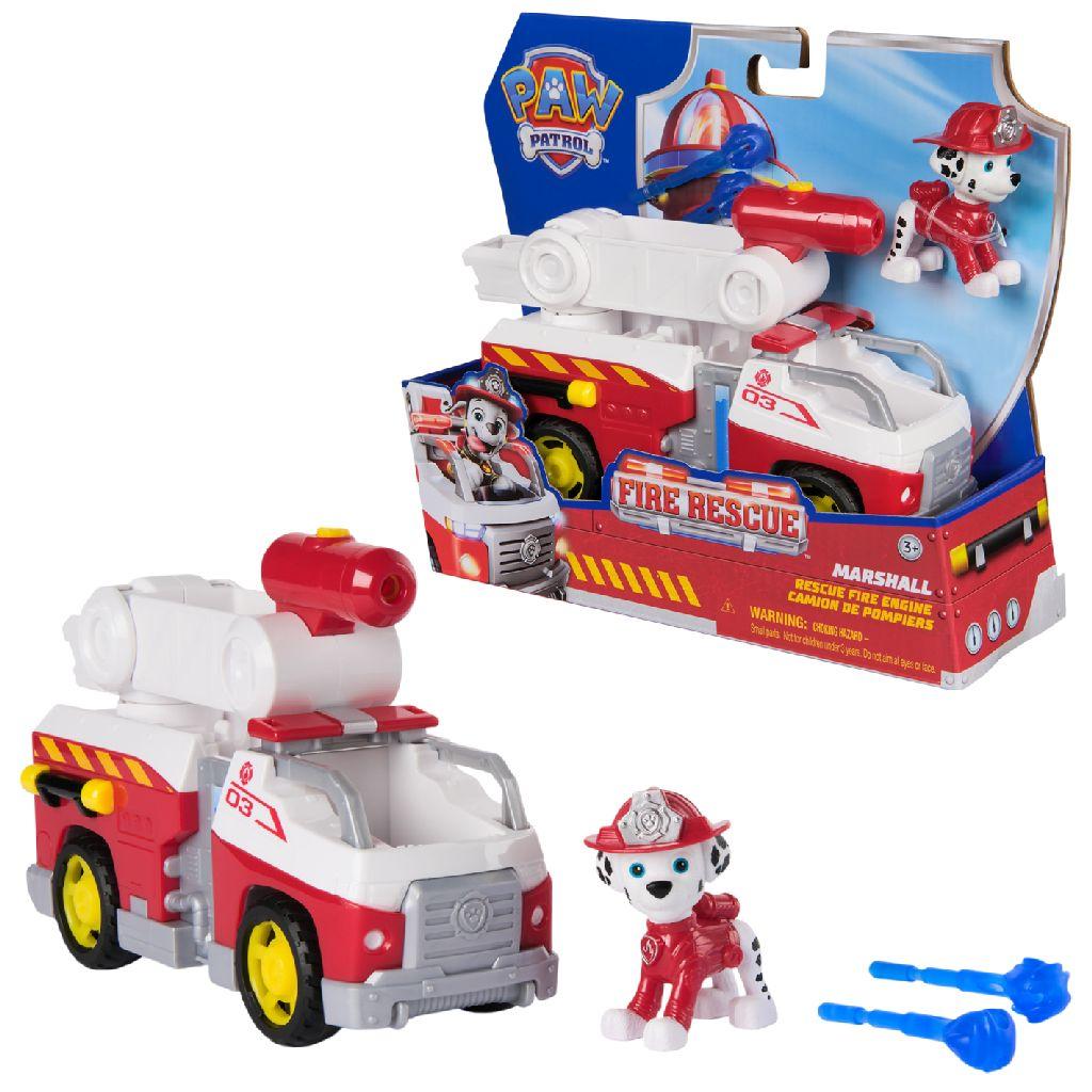 PAW Patrol - Brandweerredding - Marshall's Brandweerwagen - speelgoedauto met speelfiguur