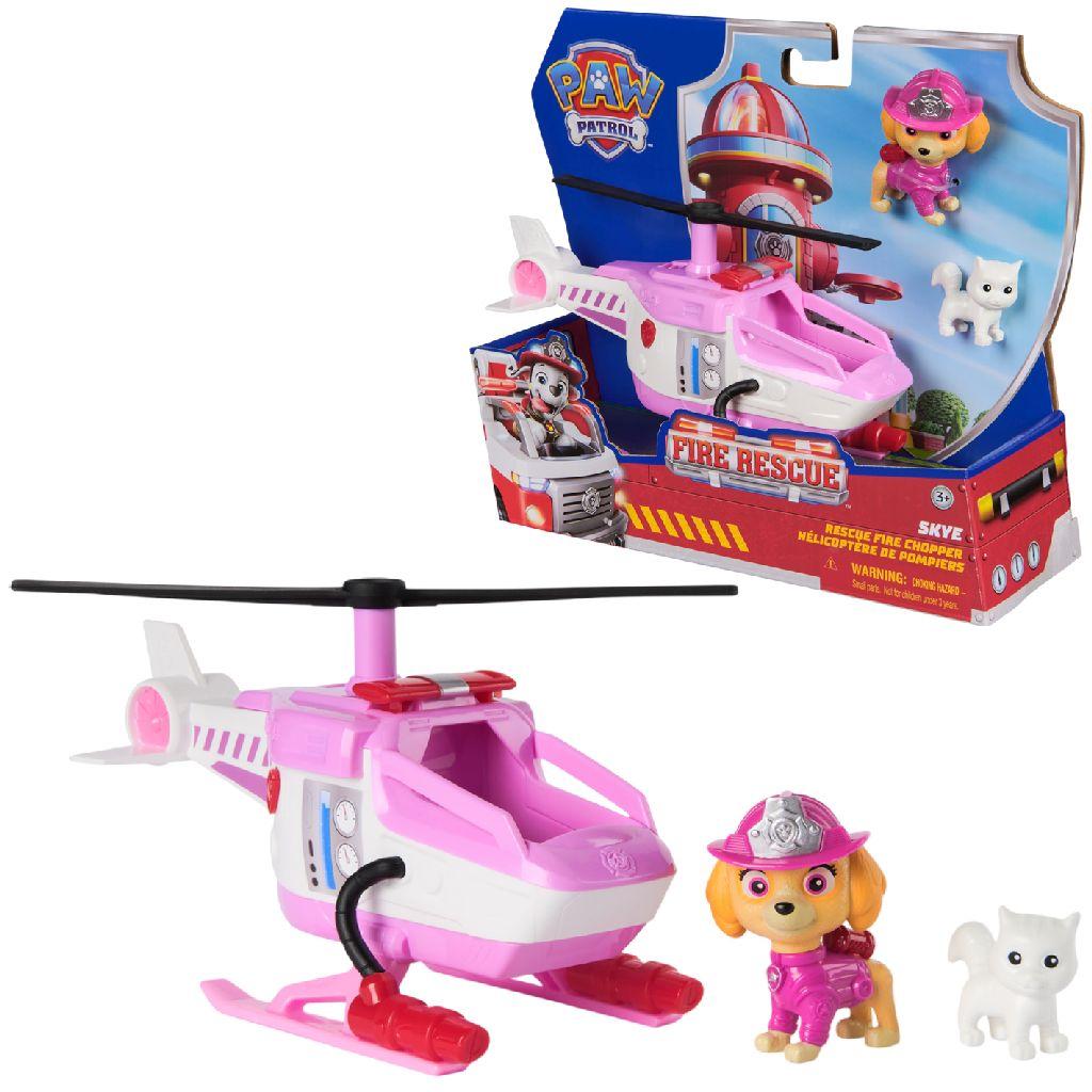 PAW Patrol - Brandweerredding - Skye's brandweerhelikopter - speelgoedvoertuig met speelfiguur