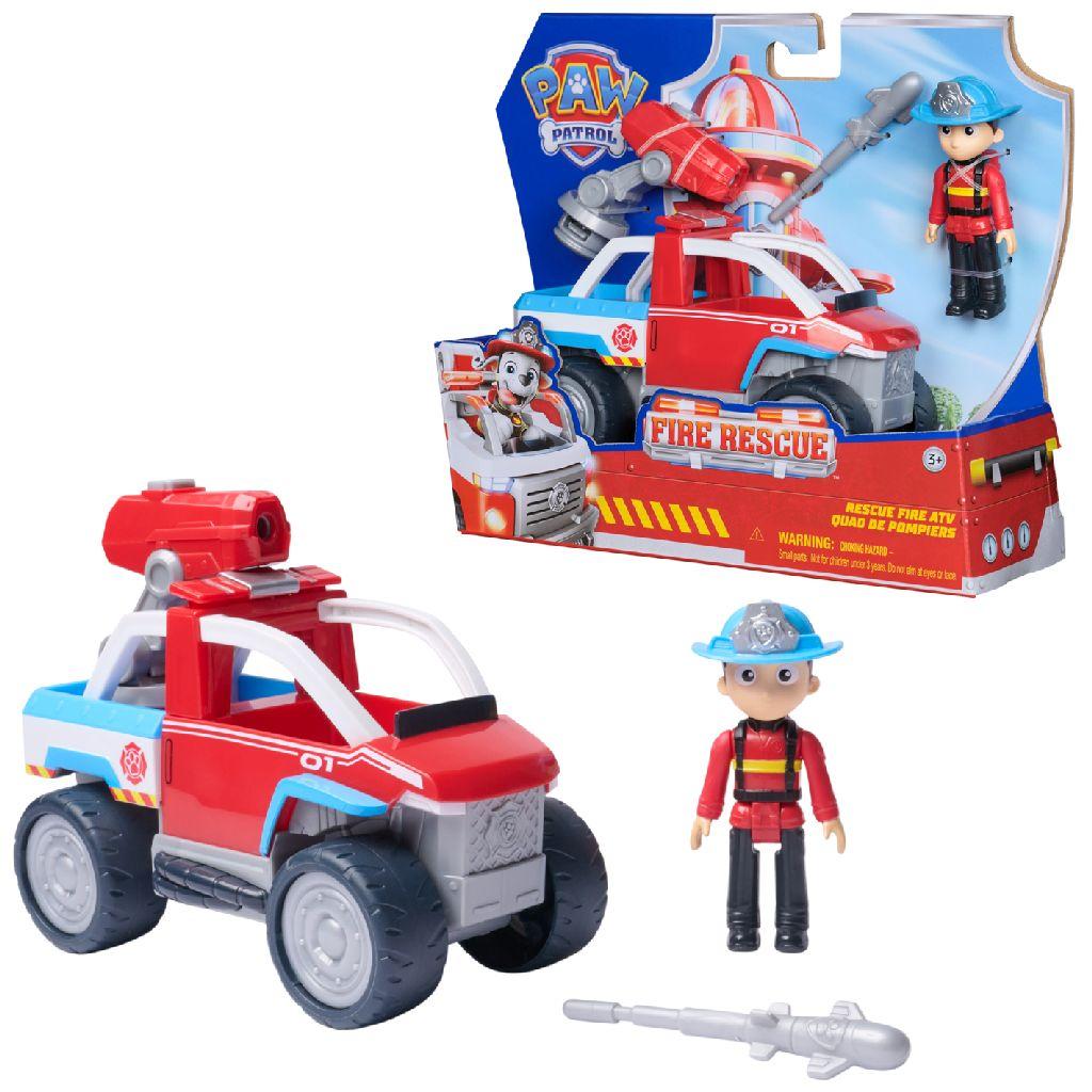 PAW Patrol - Brandweerredding - Ryder's ATV-speelgoedauto - speelgoedauto met speelfiguur