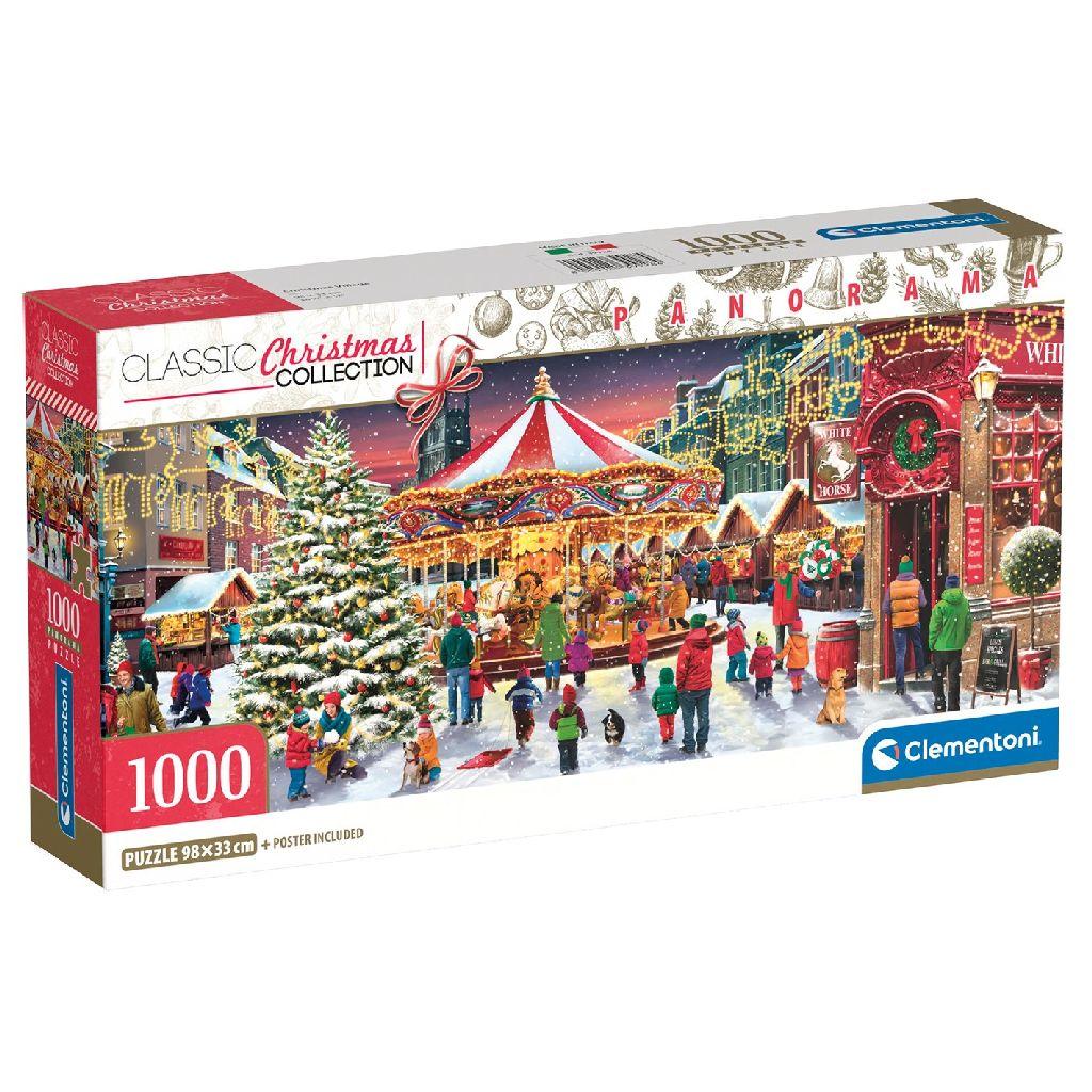 Clementoni Puzzel 1000 Panorama Xmas Kerstmis