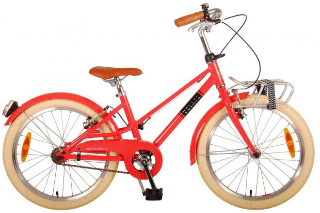 Volare Melody Kinderfiets  - 20 Inch - Pastel Rood - 2 Handremmen - Prime Collection
