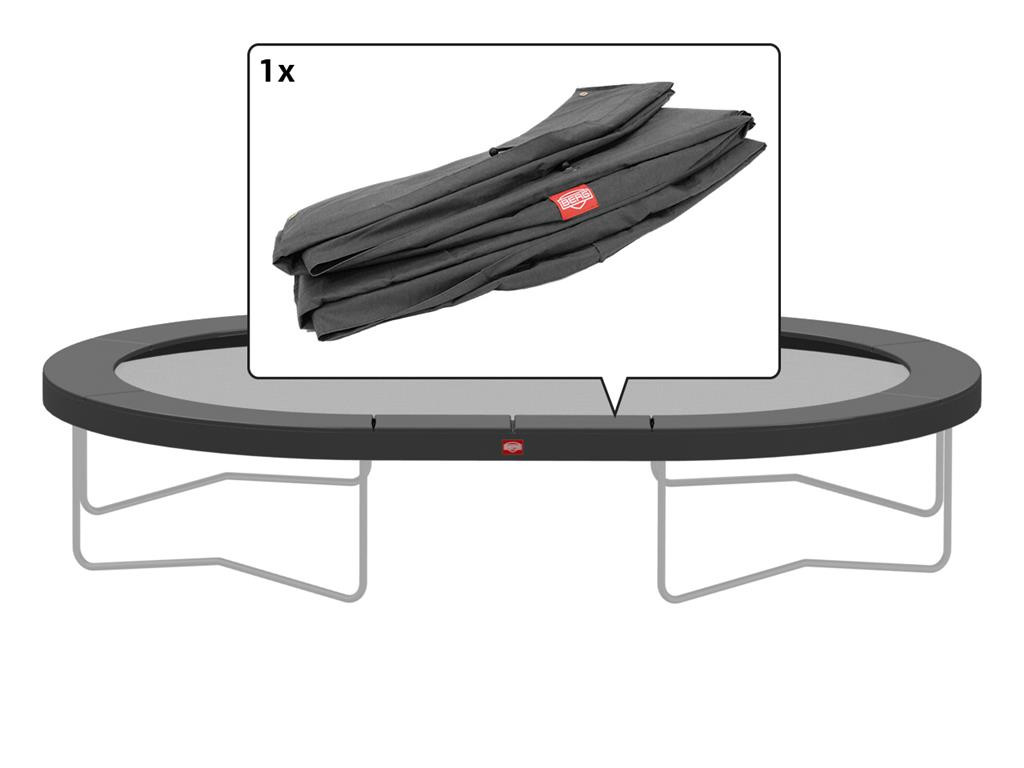 BERG Trampoline Beschermrand Grand Champion - 520 x 350 cm cm - Grijs