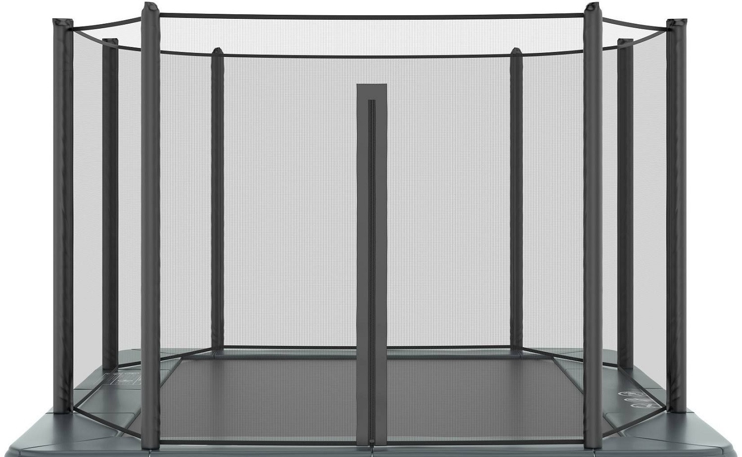 Veiligheidsnet Trampoline Akrobat - Geschikt voor Primus en Orbit - 430 x 305 cm - Rechthoek - Set Volledig - Zwart