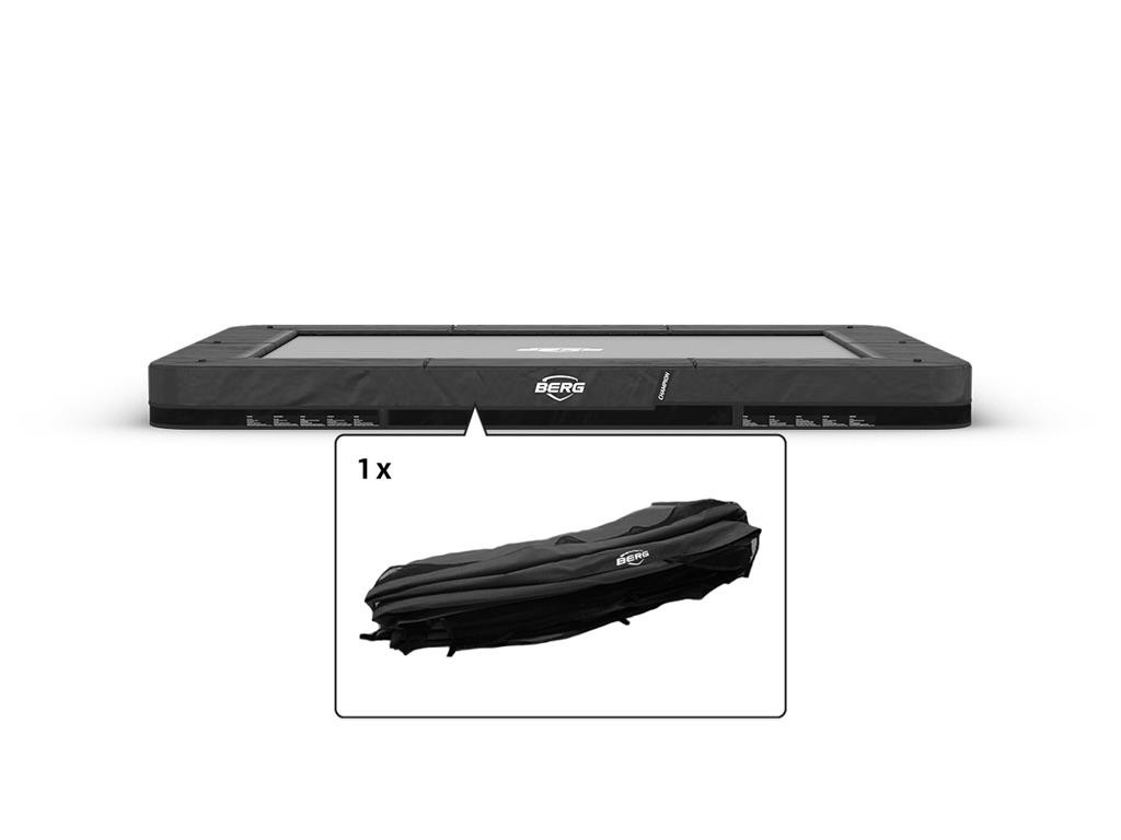BERG Trampoline Beschermrand Ultim Champion - InGround - 330 x 220 cm - Grijs (22 cm)