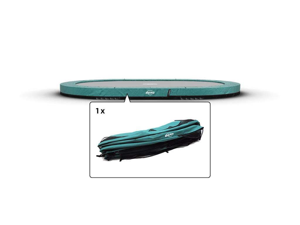 BERG Trampoline Beschermrand Grand Champion - InGround - 350 x 250 cm - Groen