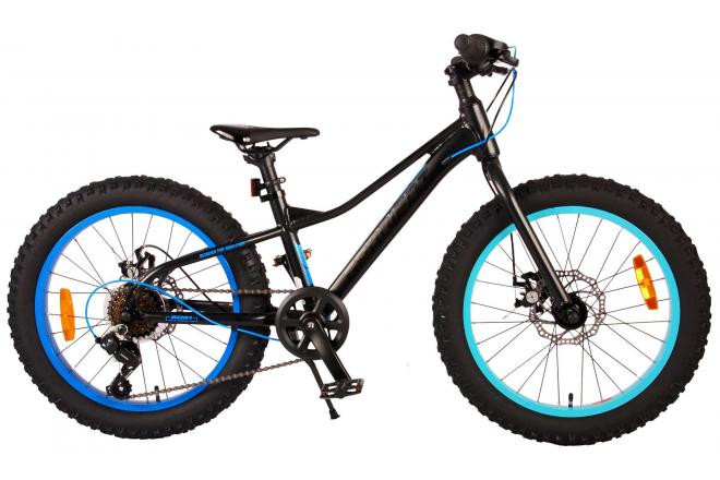 Volare Gradient - Kinderfiets - 20 inch - 6 Versnellingen - Ultra Light - Zwart Blauw Aqua