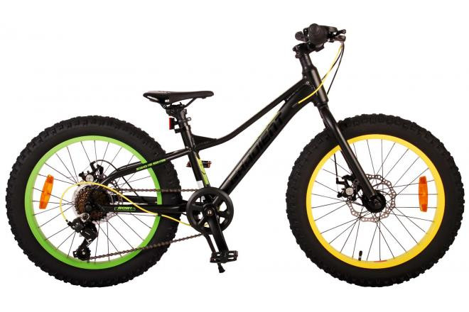 Volare Gradient - Kinderfiets - 20 inch - 6 Versnellingen - Ultra Light - Zwart Geel Groen