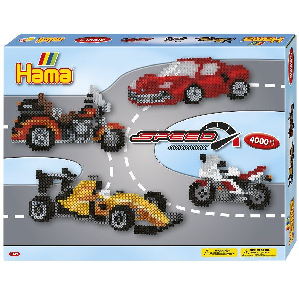 Hama 3149 Giftbox Speed - Race Voertuigen - 4000 Strijkkralen