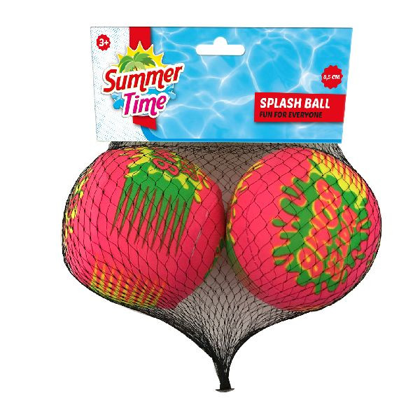 Summertime Splash Bal - 8,5 cm - 2 Stuks