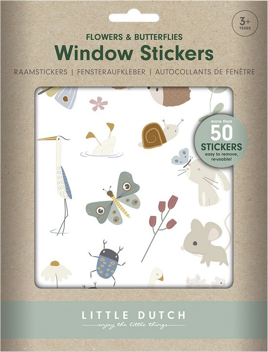 Little Dutch Raamstickers - Flowers & Butterflies