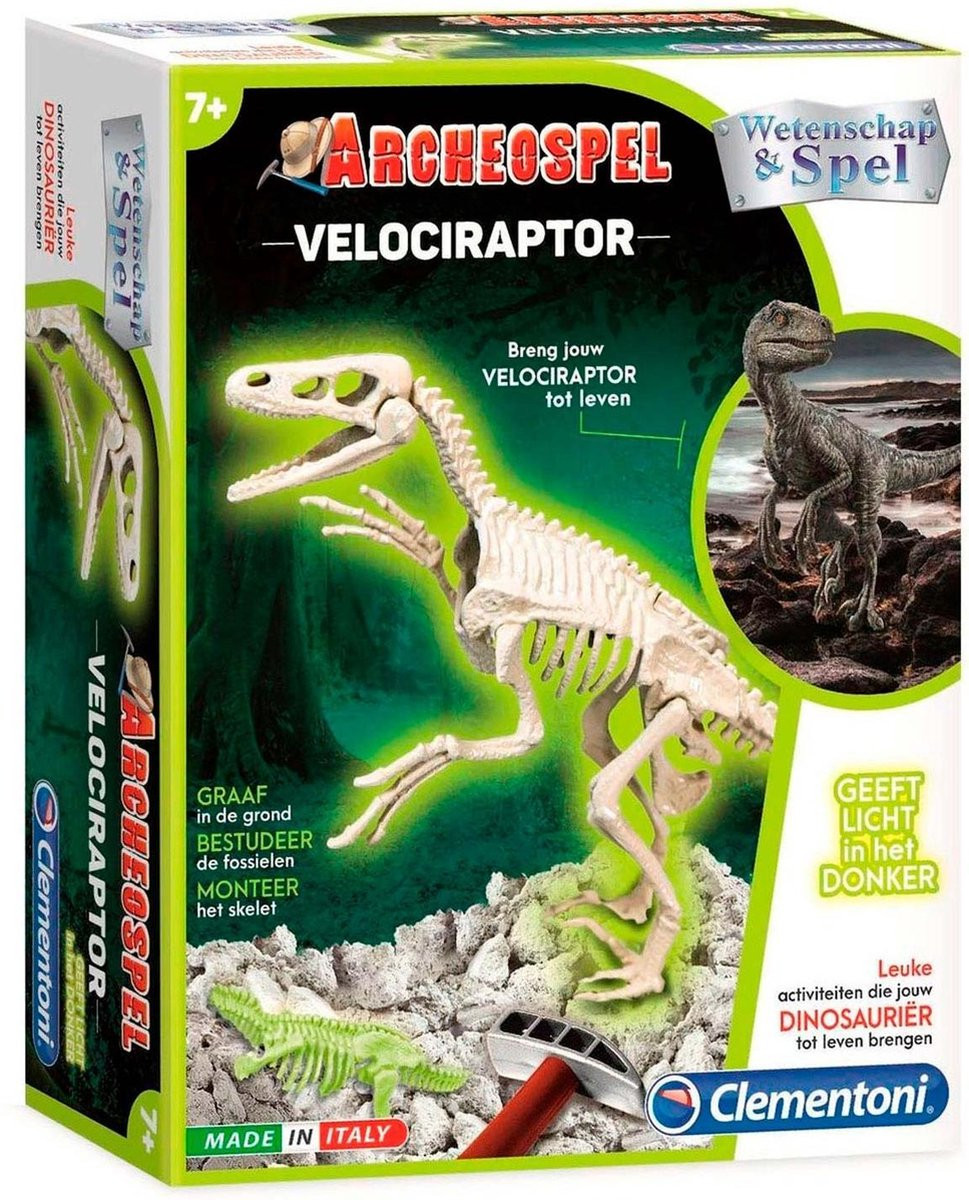 Clementoni Wetenschap & Spel - Archeospel Velociraptor - Speelset