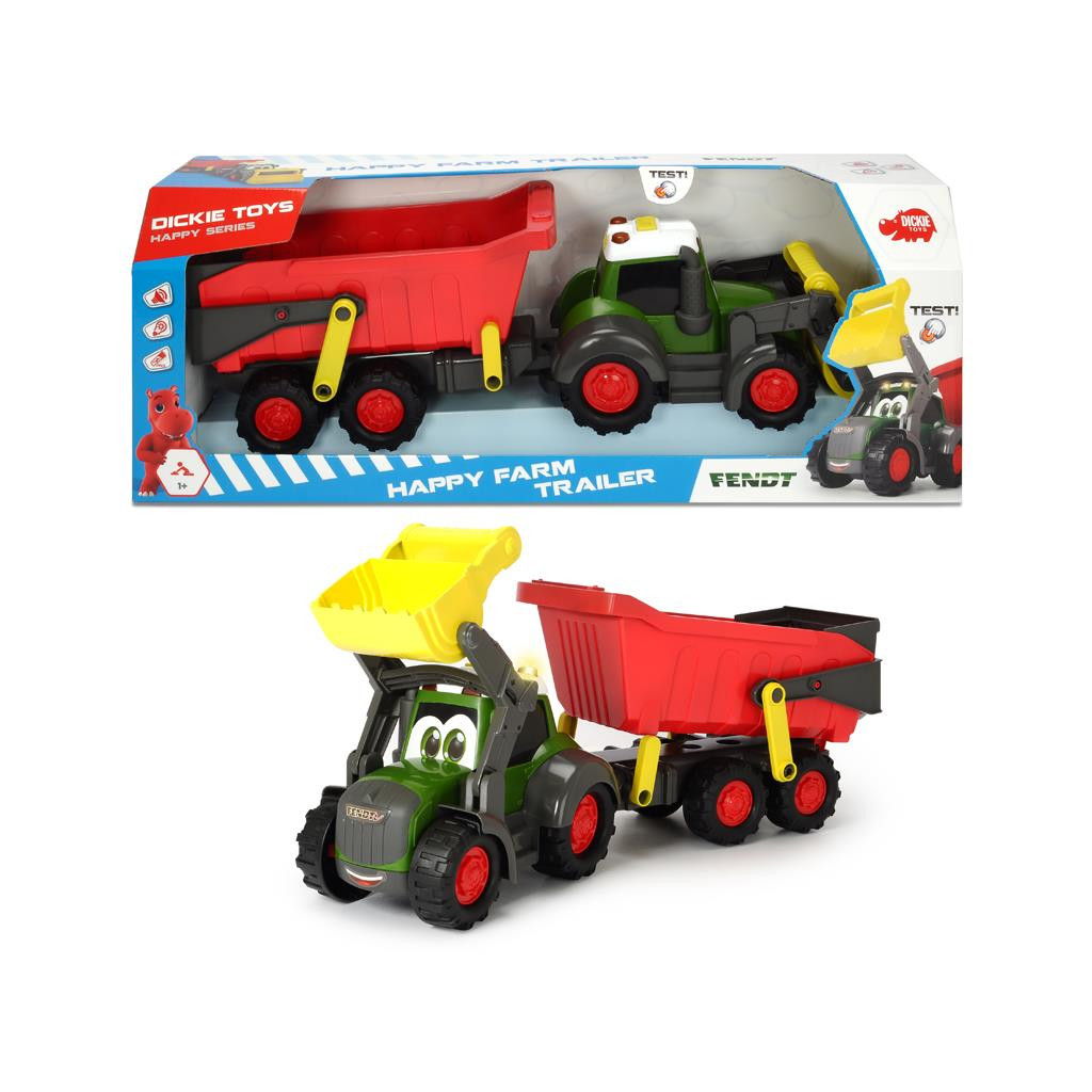 Happy Farm Tractor met Aanhanger en Geluid