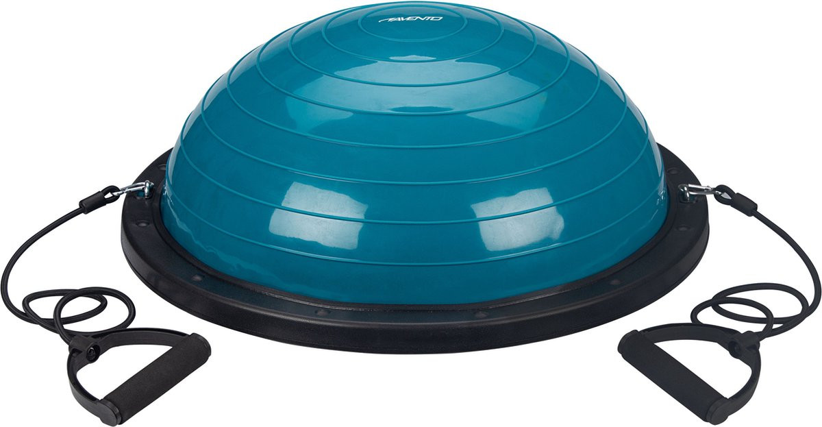 Avento Balanstrainer met 2 Weerstandsbanden - Ø 58 cm - Blauw / Zwart